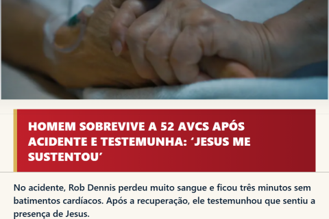 Homem sobrevive a 52 AVCs após grave acidente e testemunha: 