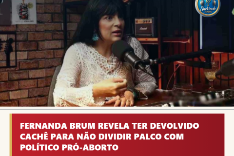 Fernanda Brum devolve cachê e recusa palco com político pró-aborto: 