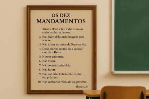 Justiça manda escolas removerem cartazes dos Dez Mandamentos